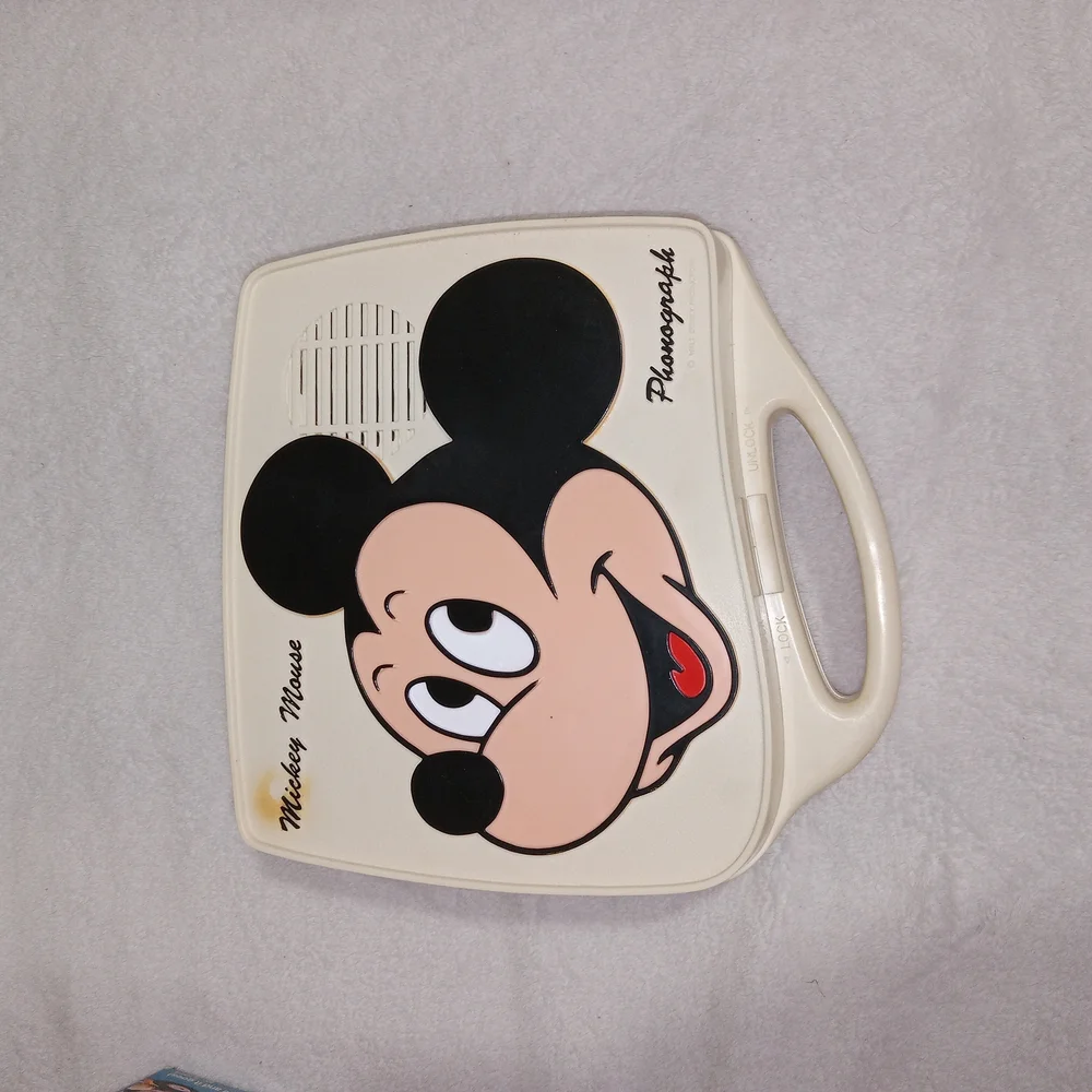 1970s VINTAGE WALT DISNEY'S MICKEY MOUSE PHONOGRAPH W/ ORIGINAL BOX UNTESTED - Picture 6 of 10